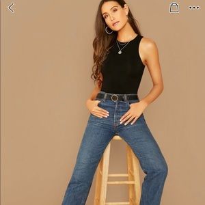 SHEIN | NWT | Racer-neck bodysuit | L